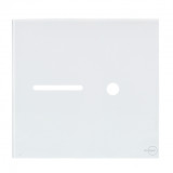 Placa p/ 1 Interruptor + Furo 4x4 - Novara Glass Branco